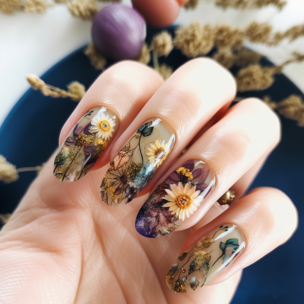 Как использовать сухоцветы в дизайне ногтей